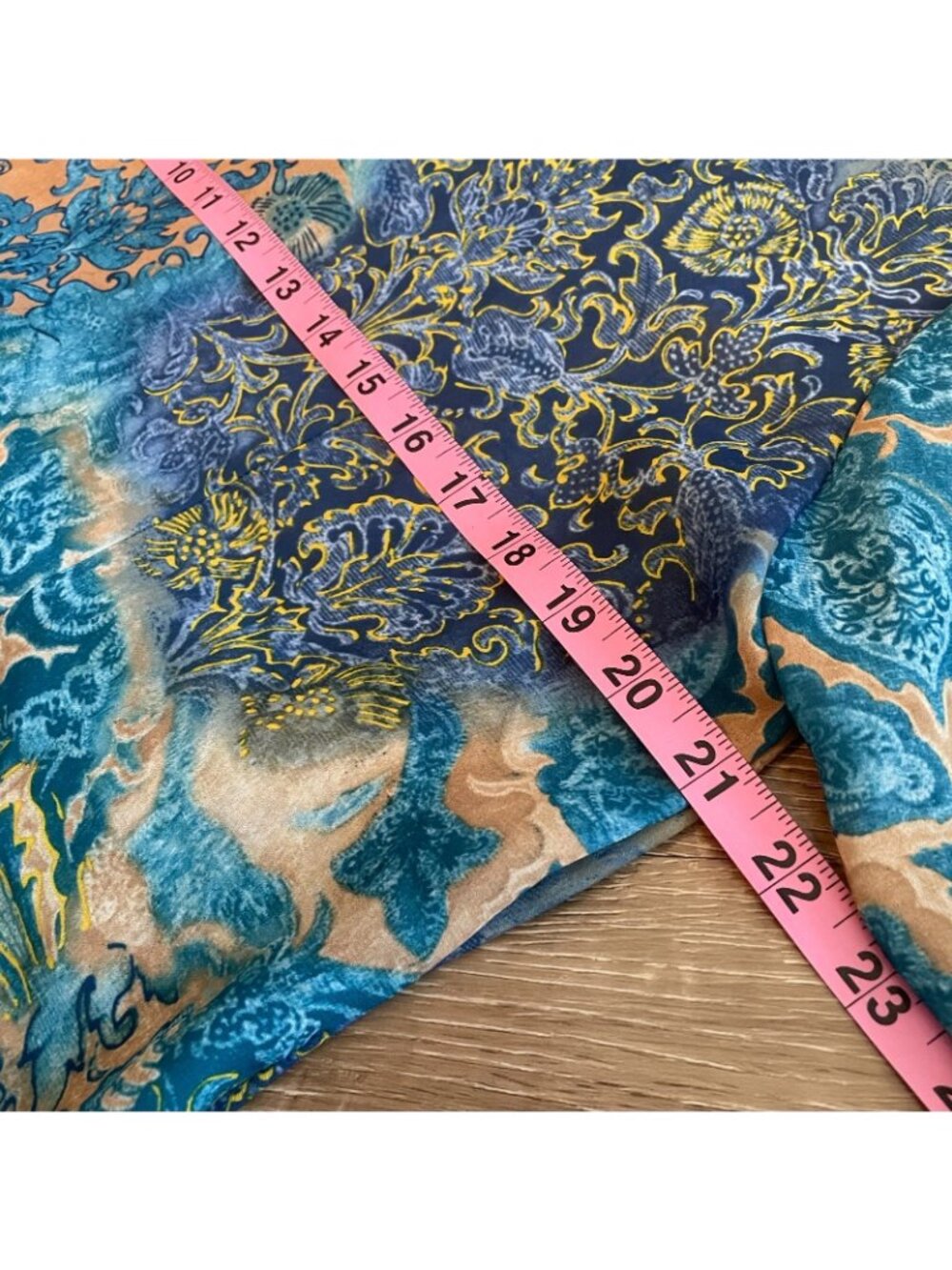 Ashley Stewart Women's Blouse Size 14 Blue Multicolor Paisley Pattern Drawstring - Picture 5 of 12